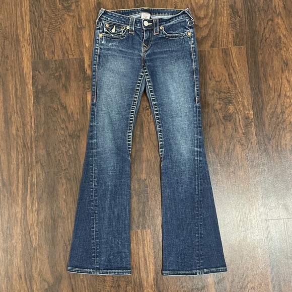 True Religion Denim - True Religion Bootcut Blue Denim Low Rise Jeans Size: 27 Made in USA